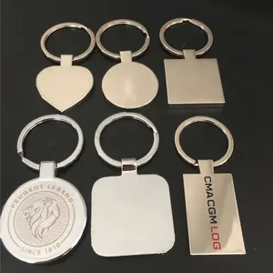 心脏金属钥匙扣空白的标志激光雕刻 CD-KR-1