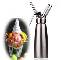 500 ml 1 Pinte Distributeur de crème fouettée professionnel en acier inoxydable (ICO) avec buses métalliques