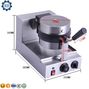 Macchina per Waffle Multifunzionale <span class=keywords><strong>di</strong></span> Grande Capacità con Piastre in Ferro Smaltato per Forme a Cuore e Quincunziale - Product Image 1