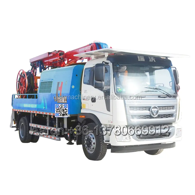 Hot koop 30m3/h mobiele nat spuitbeton machine beton spuiten truck met fabriek prijs