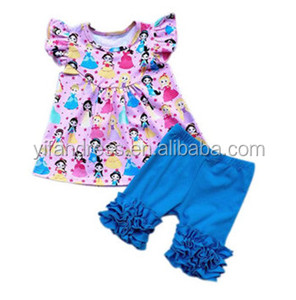 2018 D'été <span class=keywords><strong>barbie</strong></span> vêtements à volants dentelle enfants vêtements en gros - Product Image 1