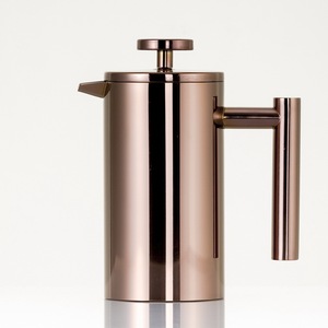 Double Wall Copper Coated Stainless Steel Tea Maker/ <strong>Coffee</strong> <strong>Plunger</strong> /French <strong>Coffee</strong> Press - Product Image 1