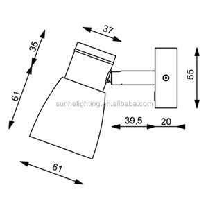 Trắng Ấm DC 12V 24V Brass Hoàn Thành Xoay LED Đọc Sách Đèn Cho Thuyền/Caravan/Du Thuyền/Motorhome - Product Image 3