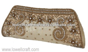 Fashion Rhinestone Satin Lowellcraft Women <b>Clutch</b> Bags <b>Wedding</b> Evening Purse Pillow Shape Shoulder Crossbody Handbags - Product Image 2