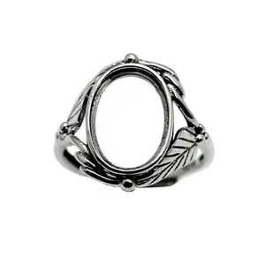 Beadsnice 925 sterling vintage settings supplier semi mount oval tray new designer ring silver jewelry ID 32259