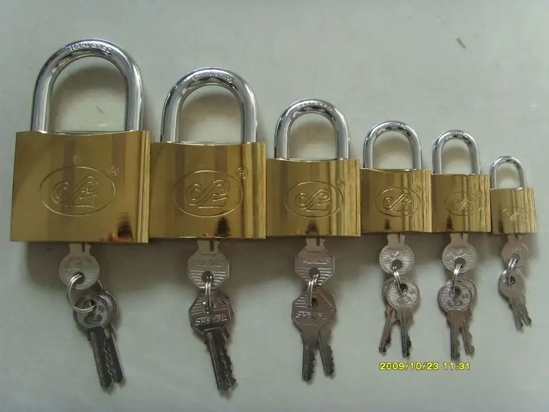 Cheap and Popular Mid-heavy Duty Gold Plated/Nickel Plated/Chrome Plated Arc Type Padlock