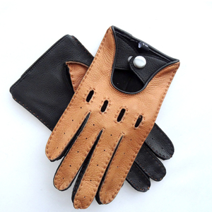 Vente en gros de <span class=keywords><strong>gants</strong></span> de conduite en <span class=keywords><strong>cuir</strong></span> de daim véritable personnalisés à la mode hivernale pour femmes avec écran tactile de luxe pour hommes - Product Image 4