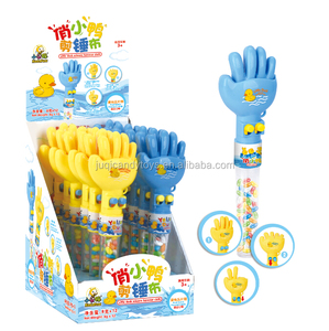 Jaune canard impression <span class=keywords><strong>Pierre</strong></span> Papier Ciseaux Main Jouets avec des Bonbons - Product Image 1