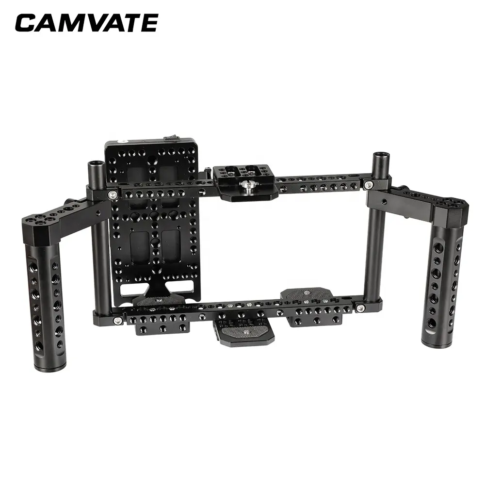 CAMVATE регулируемая камера 7 "монитор клетка с двойной ручкой и сплиттером питания