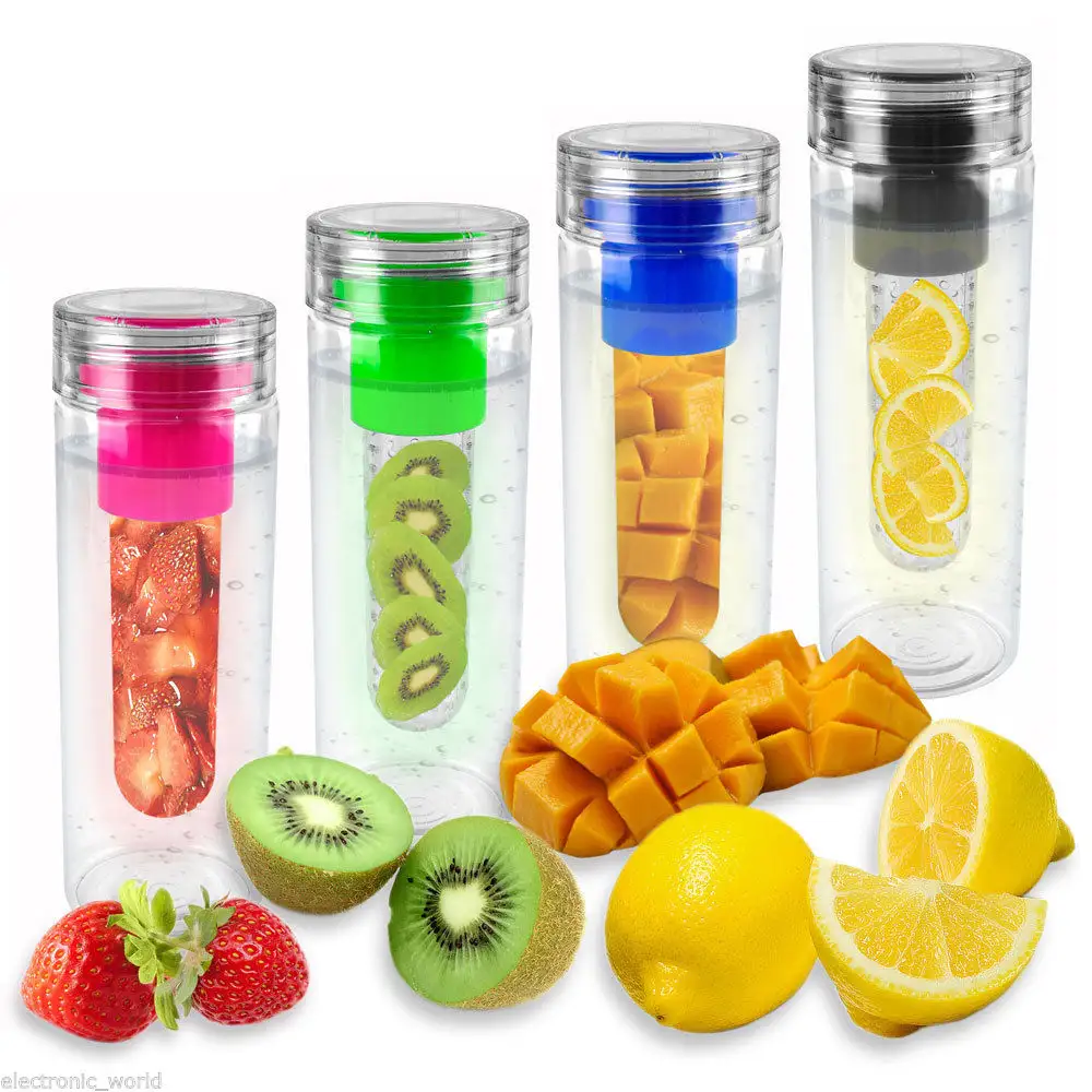 Sinh Thái Thân Thiện 25Oz Tritan Detox Chai Nước Infuser 2016 New Trái Cây Infuser Chai Nước 800Ml Nguyên Liệu Nhựa Thô