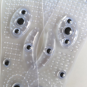 Vendita a caldo a tutta lunghezza trasparente in PVC piatte plantare supporto ortotico magnetico comodo massaggio agopuntura solette - Product Image 6