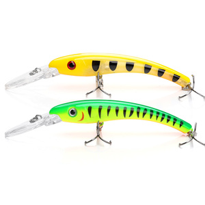 Appât dur flottant <span class=keywords><strong>Minnow</strong></span> pour la pêche à la traîne et au brochet, leurre pour attraper des poissons, matériel pour pêcher les truites, 8.5cm, 8.5g, noir - Product Image 1
