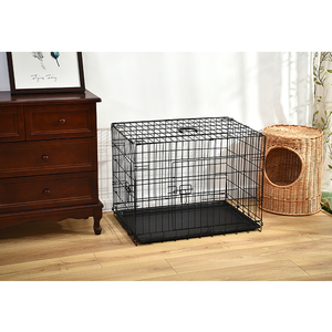 Chenil pour chien Cage pour animaux de compagnie petite grande taille sûre en acier inoxydable pliable Cages pour animaux de compagnie en métal, caisse pour chien toutes saisons - Product Image 4