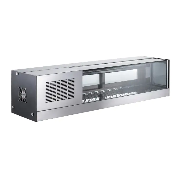 Restaurant Equipment Machines for Sale Static Cooling Countertop Refrigerated Sushi Showcase