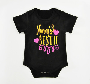 Nouveau Design Pour le Jour de <span class=keywords><strong>la</strong></span> Maman de Papa Barboteuse Coton Bébé Fille Garçon Vêtements Barboteuse - Product Image 3