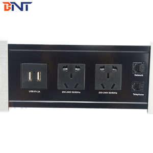 Prise de bureau escamotable BNT avec ports de charge USB, prise escamotable avec couvercle coulissant - Product Image 6