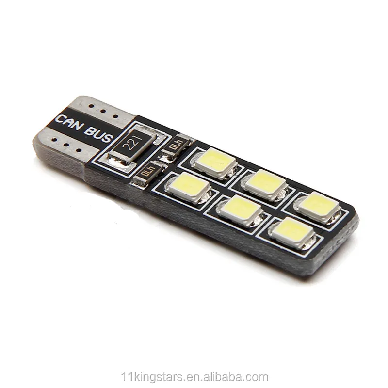 Lampu Indikator Interior Mobil Desain Baru, Bohlam Led Profesional T10 2835 12smd