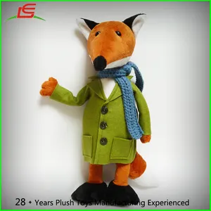 Feutre vert Vêtements Bleu Écharpe En Tricot <span class=keywords><strong>Le</strong></span> <span class=keywords><strong>Petit</strong></span> <span class=keywords><strong>Prince</strong></span> Monsieur Renard En Peluche En Peluche Câlin Bébé Jouet - Product Image 1