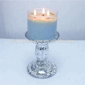 Hurricance soplado grande sostenedor de vela de cristal con <span class=keywords><strong>velas</strong></span> perfumadas - Product Image 1