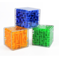 Jouet éducatif pour adultes, Cube labyrinthe magique 3D, boule roulante, Transparent