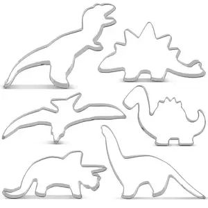 6 件大型恐龙饼干切割机为孩子设置