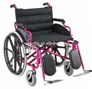 Cadeiras de rodas manuais personalizadas, 56cm de largura, tamanho grande, manual pesado