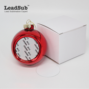 Photo personnalisée ornements d'arbre <span class=keywords><strong>de</strong></span> noël en plastique boule - Product Image 5