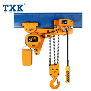 TXK Gantry Crane <span class=keywords><strong>Monorail</strong></span> <span class=keywords><strong>Trolley</strong></span> I-Beam <span class=keywords><strong>Electric</strong></span> <span class=keywords><strong>Chain</strong></span> HHBB <span class=keywords><strong>Hoist</strong></span> 3 ton - Product Image 2