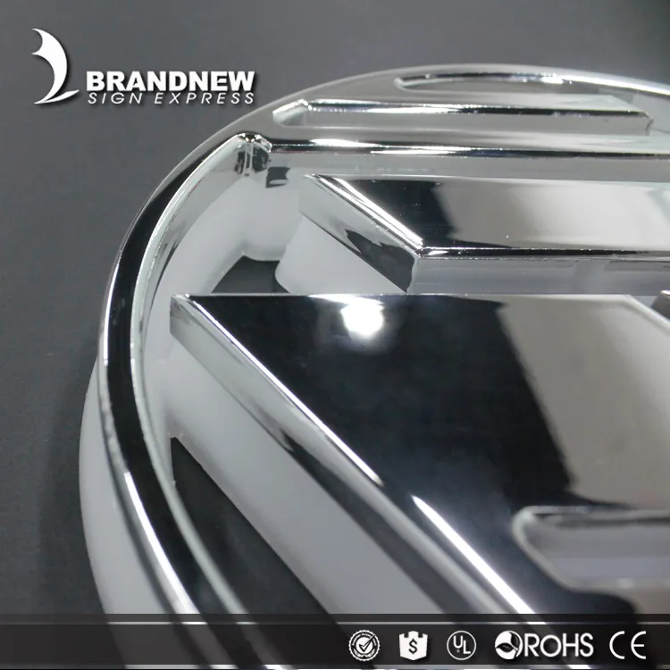 Новый производитель технологии на заказ маленький белый акриловые с подсветкой Светодиодные 3d логотип автомобиля