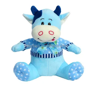 ICTI oyuncak fabrika özelleştirilmiş peluş mavi bebek inek