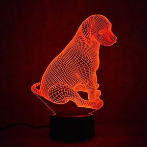 Lampada LED 3D a Forma di Animale, Luce Notturna da Tavolo con Illusione Ottica, Touch, 7 Colori Cangianti - Product Image 6