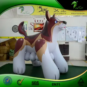 Hongyi Sexy Inflatable Husky Pussy Inflatable Animal 2メートルH Dog Big Boobs Man Air Doll With SPH