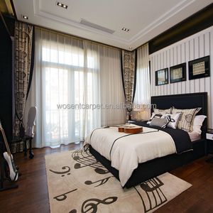 <span class=keywords><strong>Alfombra</strong></span> Rectangular Hecha a Mano en China, de Lana/Nylon de Pelo Largo, Diseño Moderno, con Base de Algodón Ecológica - Product Image 3