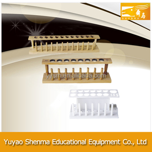 Hóa học phòng thí nghiệm thủy tinh vị trí gỗ ống nghiệm giá với khô pegs - Product Image 1