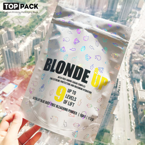 Sacs à fermeture éclair holographiques laminés imprimés en gravure personnalisés, étanches, de qualité alimentaire pour l'emballage de sel de bain, de gommage corporel, de masque - Product Image 2