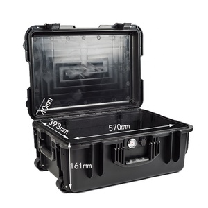 Dpc117 pp đen có thể khóa nhựa hộp trong suốt trường hợp 60 40 25cm - Product Image 2