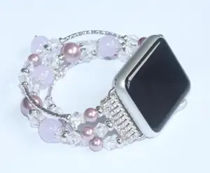 Bracelet en chaîne à dégagement rapide, bijoux gemme, pour Apple Watch