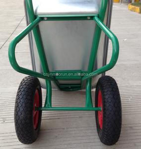 WB6417 galvanizado doble rueda carretilla de acero - Product Image 3