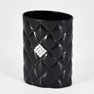 4 Pièces Accessoires de Salle de Bain Style Luxe Noir Avec Diamants - Product Image 5