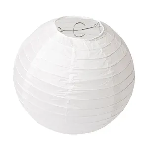 Fashion Round White Chinese Paper Lantern For Wedding Decoration