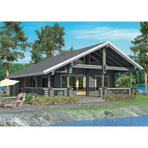 Cao Cấp Thiết Kế Hiện Đại Hai Tầng Nhà Gỗ Log Cabin Nhà Gỗ Nhà Gỗ Cầu Gỗ