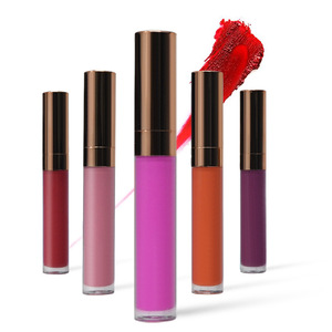 Logo personnalisé bouteille de rouge à lèvres liquide prêt à <span class=keywords><strong>envoyer</strong></span> personnalisé maquillage à base de plantes minérales finition mate brillante boîte d'emballage disponible - Product Image 1