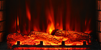 Cheminée électrique de haute qualité, chauffage électrique, cheminée murale avec effet de flamme LED