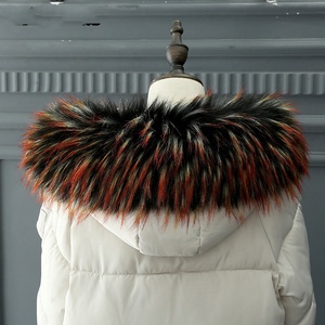 <span class=keywords><strong>Bufanda</strong></span> de lujo de invierno <span class=keywords><strong>con</strong></span> <span class=keywords><strong>capucha</strong></span> de piel de mapache y cuello desmontable, chal de poliéster para mayoristas - Product Image 5