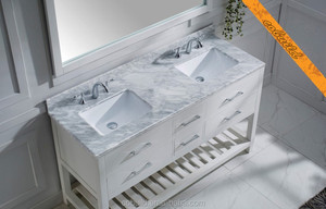 Salle de bain Double <span class=keywords><strong>vasque</strong></span> ensemble, Armoire de toilette avec open plateau ( TRE005B ) - Product Image 2