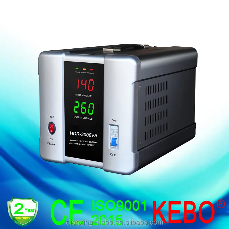 KEBO input 100V-260VAC output 220V 110V Digital LCD Automatic voltage regulator 5000VA voltage stabilizer