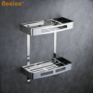 Beelee BA9287C2 <span class=keywords><strong>Mensola</strong></span> Angolare per <span class=keywords><strong>Bagno</strong></span> a Doppio Ripiano, Prezzo di Fabbrica, per Casa e Hotel - Product Image 2