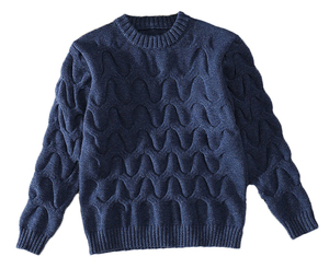P18B119TR Children's Boy Cotton O Neck <strong>Cable</strong> <strong>Knit</strong> <strong>Sweater</strong> - Product Image 1