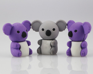 Fournitures éducatives mignonnes 3D ours koala en <span class=keywords><strong>forme</strong></span> d'animal ensemble <span class=keywords><strong>gomme</strong></span> pour enfants - Product Image 3