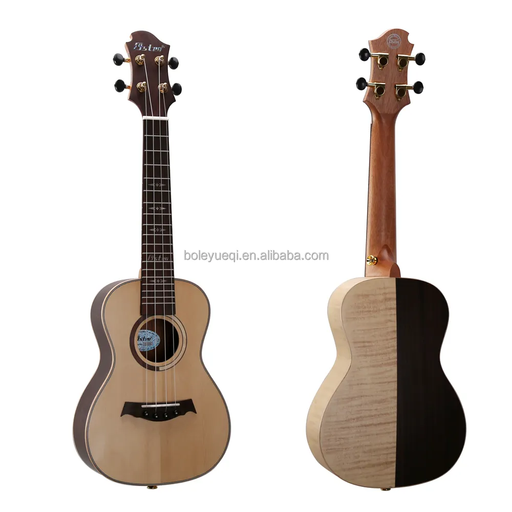 Guitarra pequena, ukulele de concerto de 23 polegadas, acabamento fosco, ukulele de madeira sólida para crianças